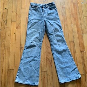 Levi’s premium rib cage flare jeans with hidden button fly